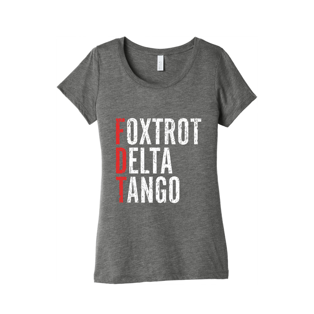 Foxtrot Delta Tango FDT Womens Triblend Tee Unisex