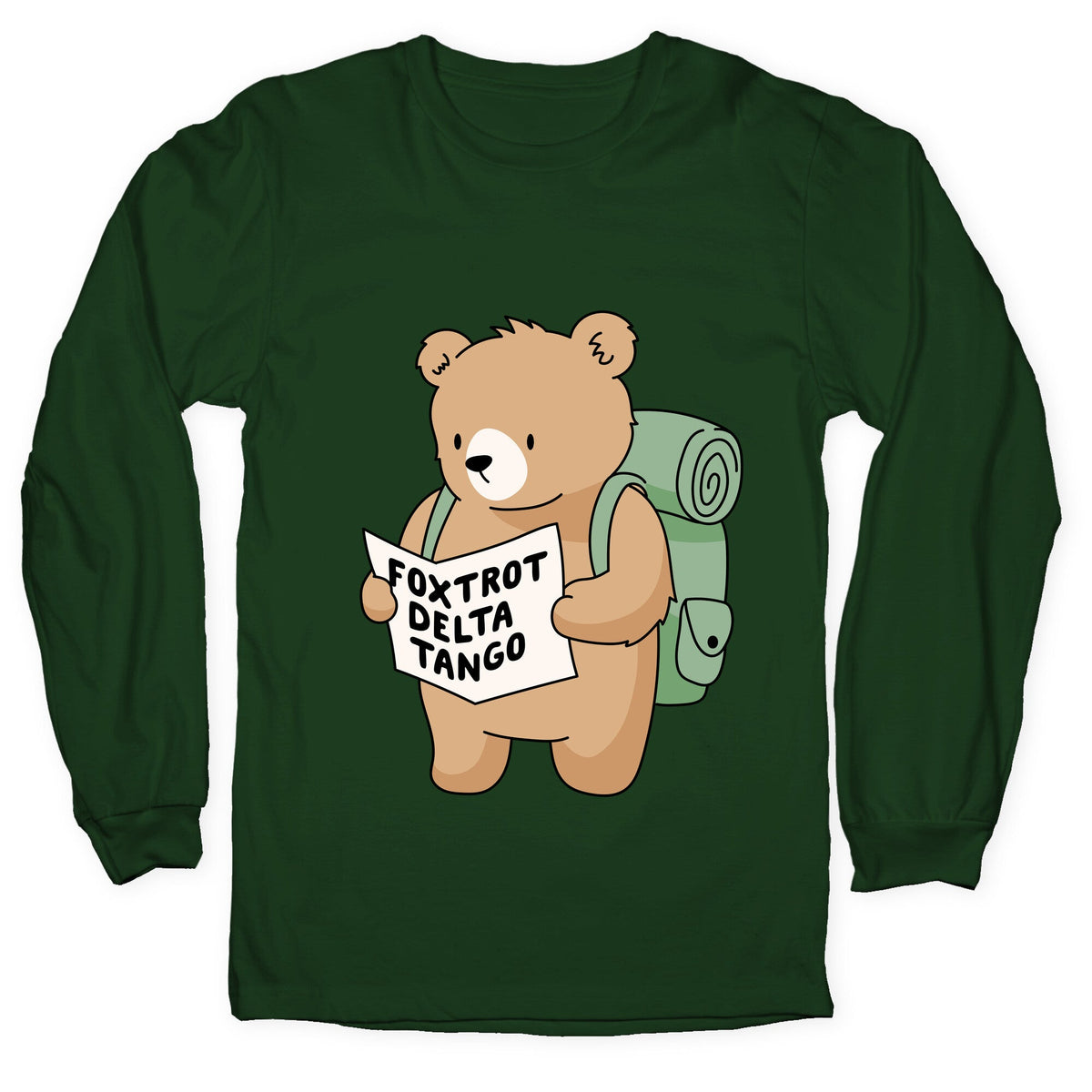 Foxtrot Delta Tango Bear Longsleeve Tee Unisex