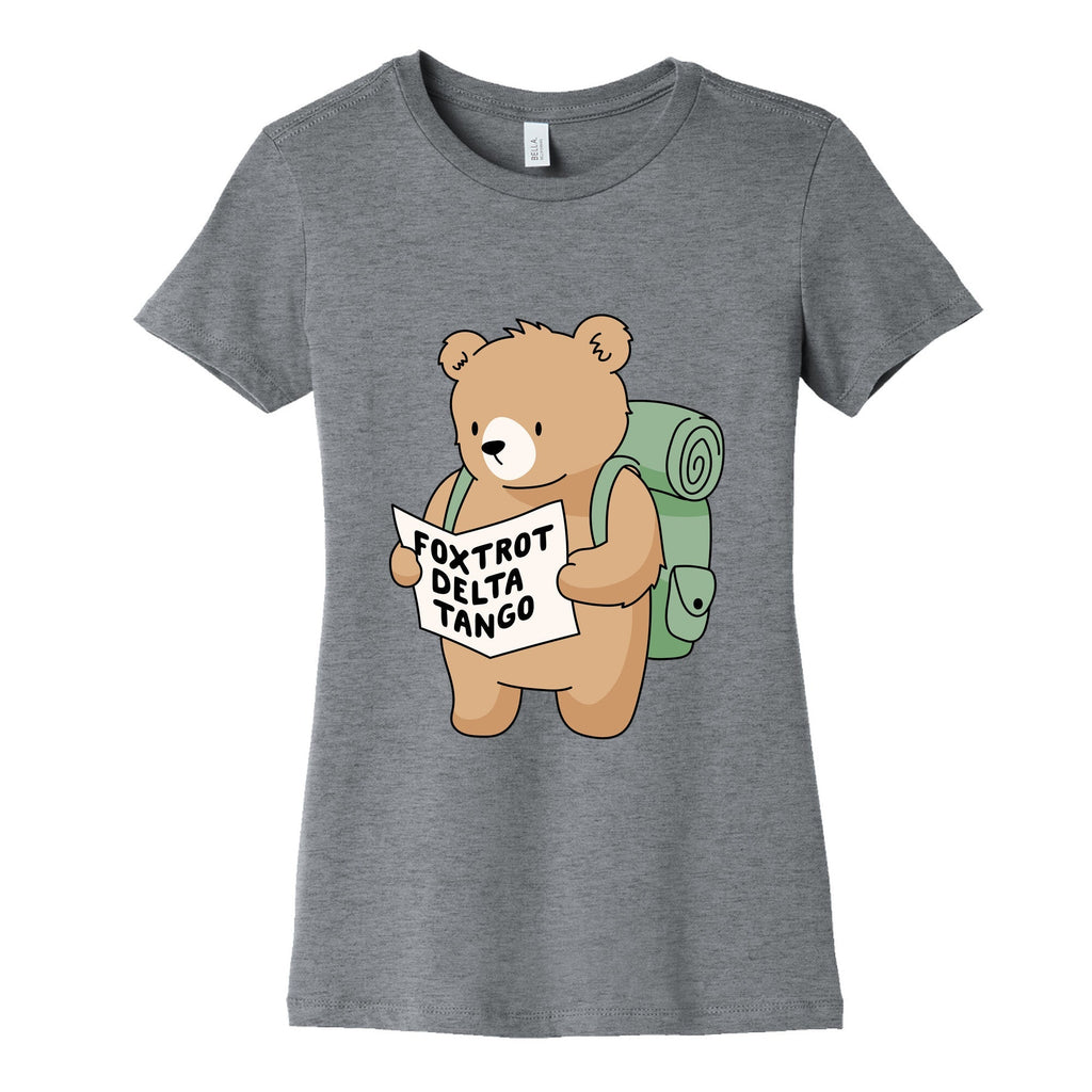 Foxtrot Delta Tango Bear Womens Cotton Tee Unisex
