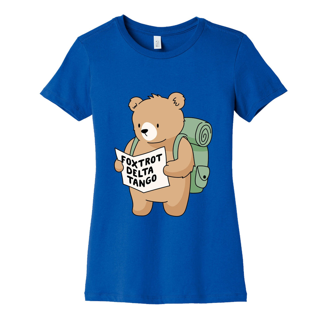 Foxtrot Delta Tango Bear Womens Cotton Tee Unisex