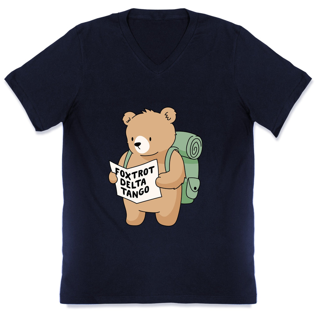Foxtrot Delta Tango Bear V-Neck Unisex