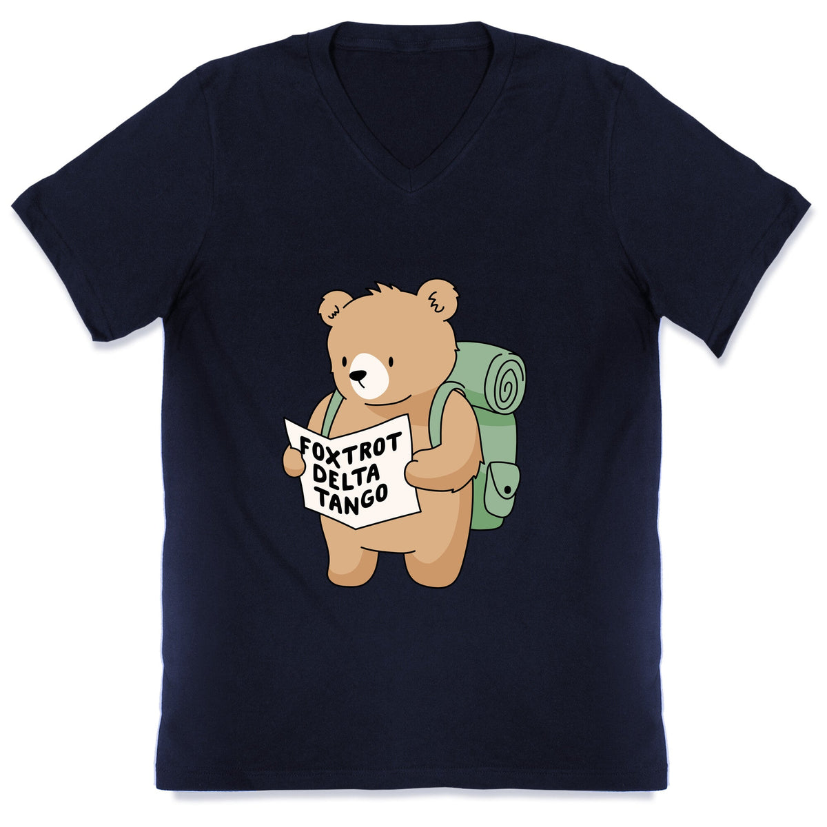 Foxtrot Delta Tango Bear V-Neck Unisex