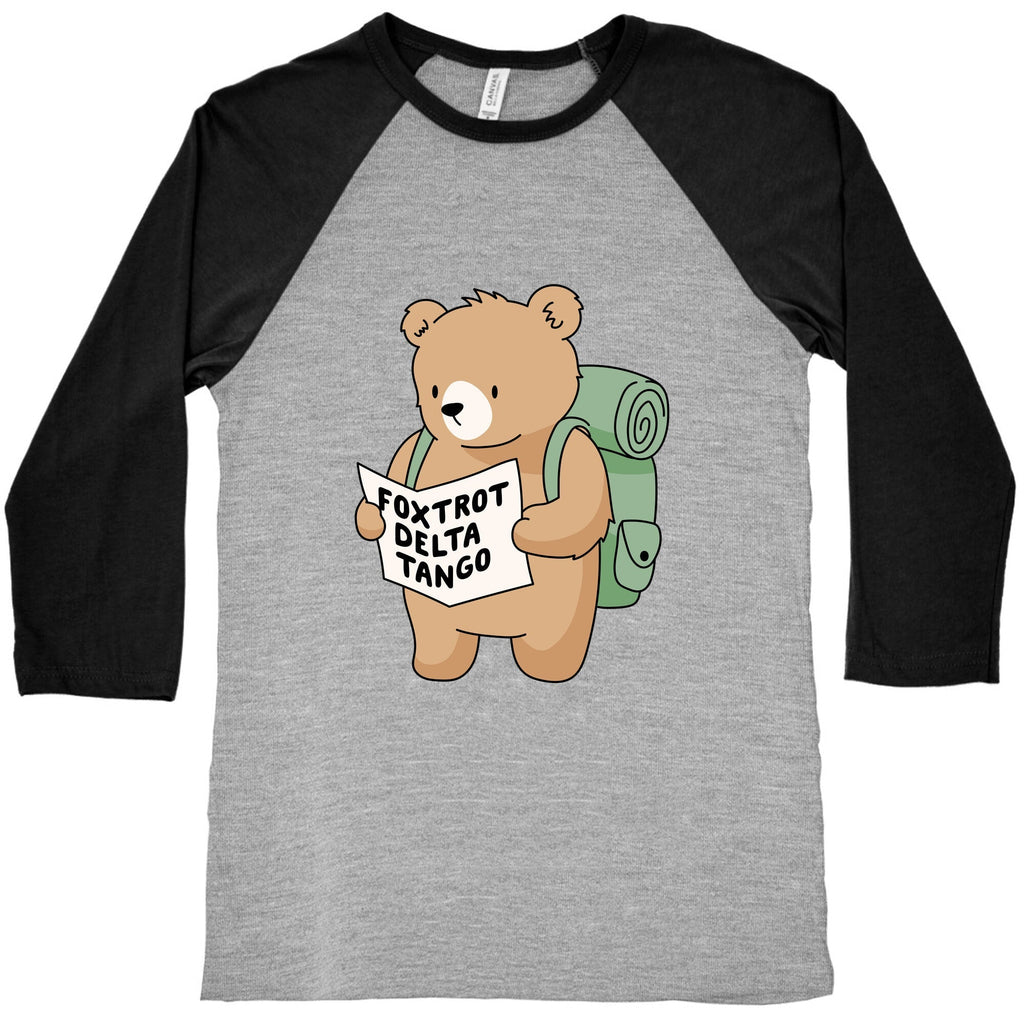 Foxtrot Delta Tango Bear Baseball Tee Unisex