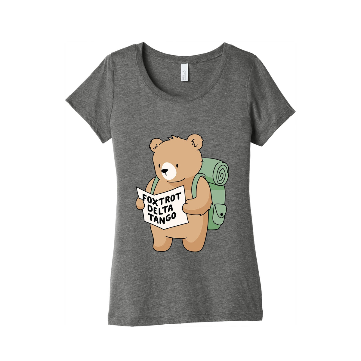 Foxtrot Delta Tango Bear Womens Triblend Tee Unisex