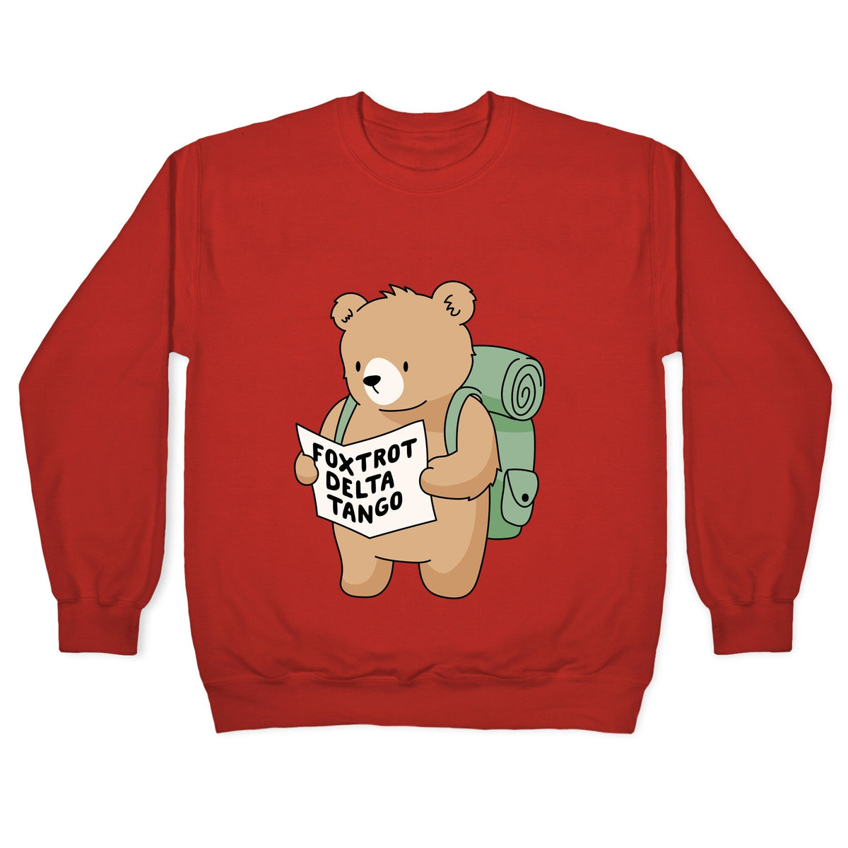 Foxtrot Delta Tango Bear Crewneck Unisex