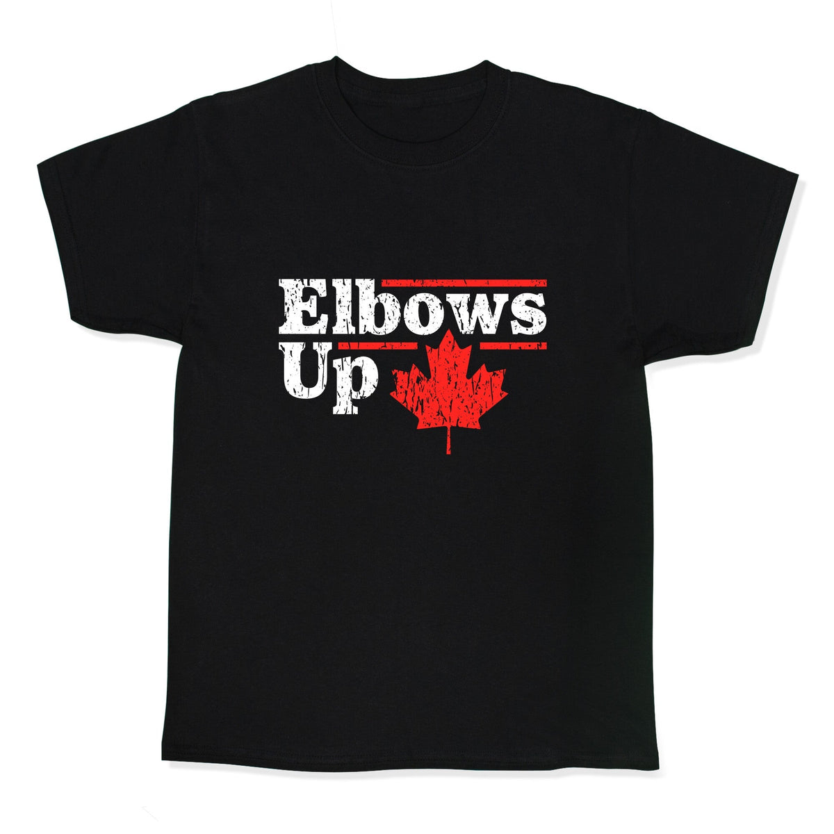 Elbows Up Canada Leaf Kids Tee Unisex