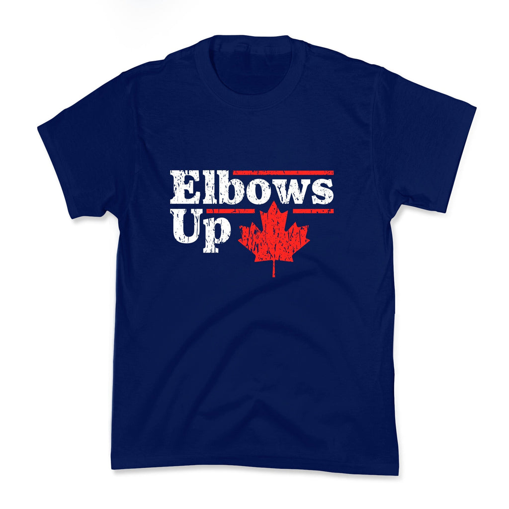 Elbows Up Canada Leaf Kids Tee Unisex