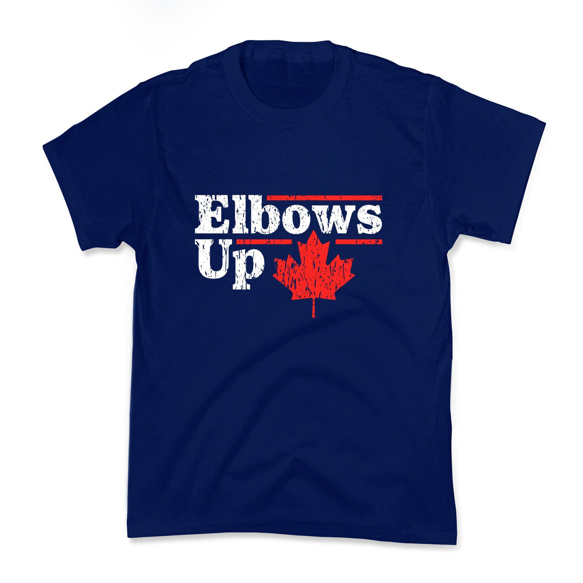Elbows Up Canada Leaf Kids Tee Unisex