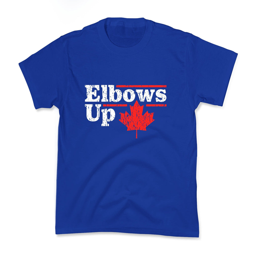 Elbows Up Canada Leaf Kids Tee Unisex