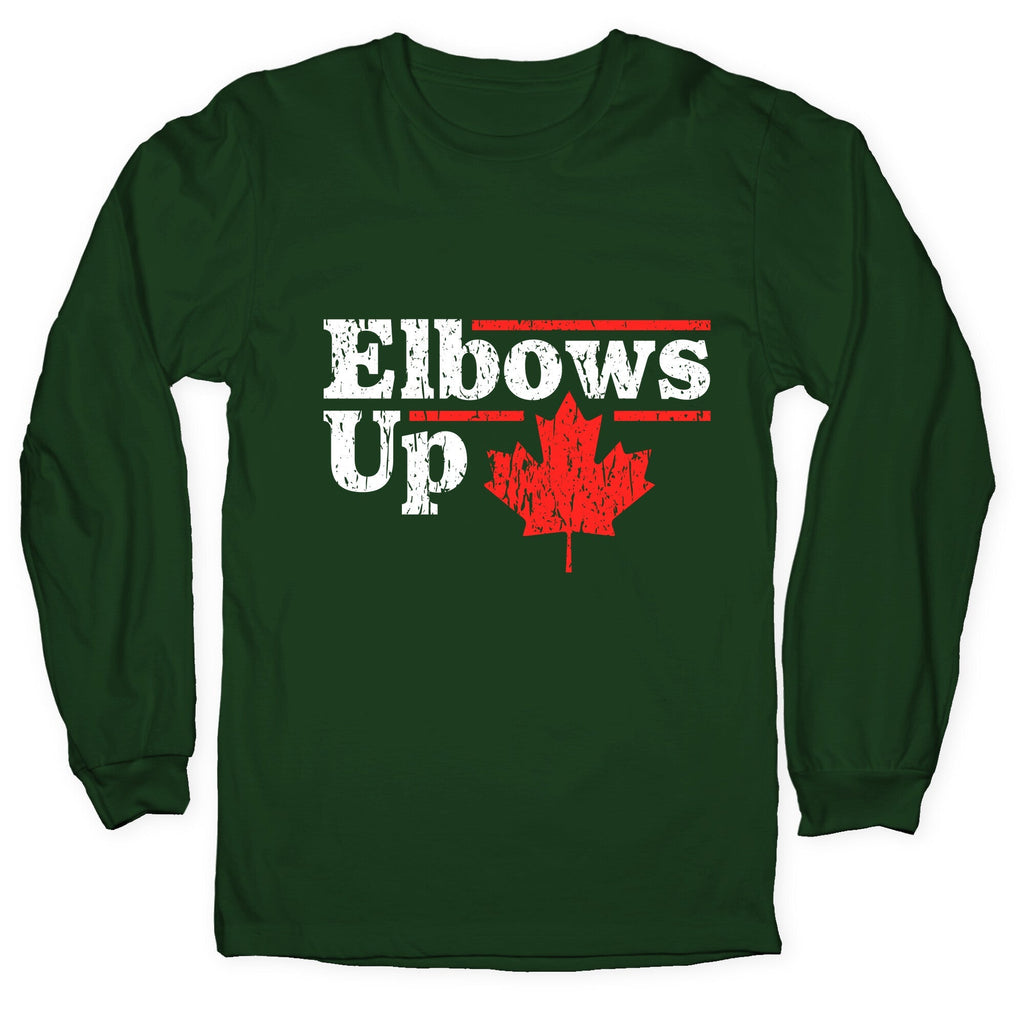 Elbows Up Canada Leaf Longsleeve Tee Unisex