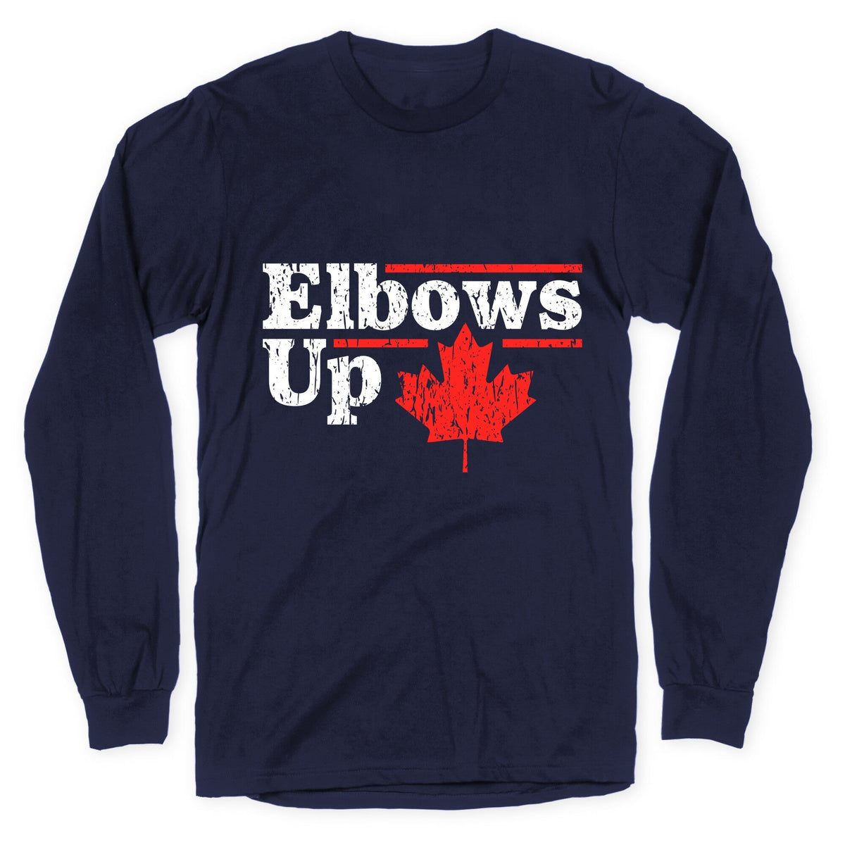 Elbows Up Canada Leaf Longsleeve Tee Unisex
