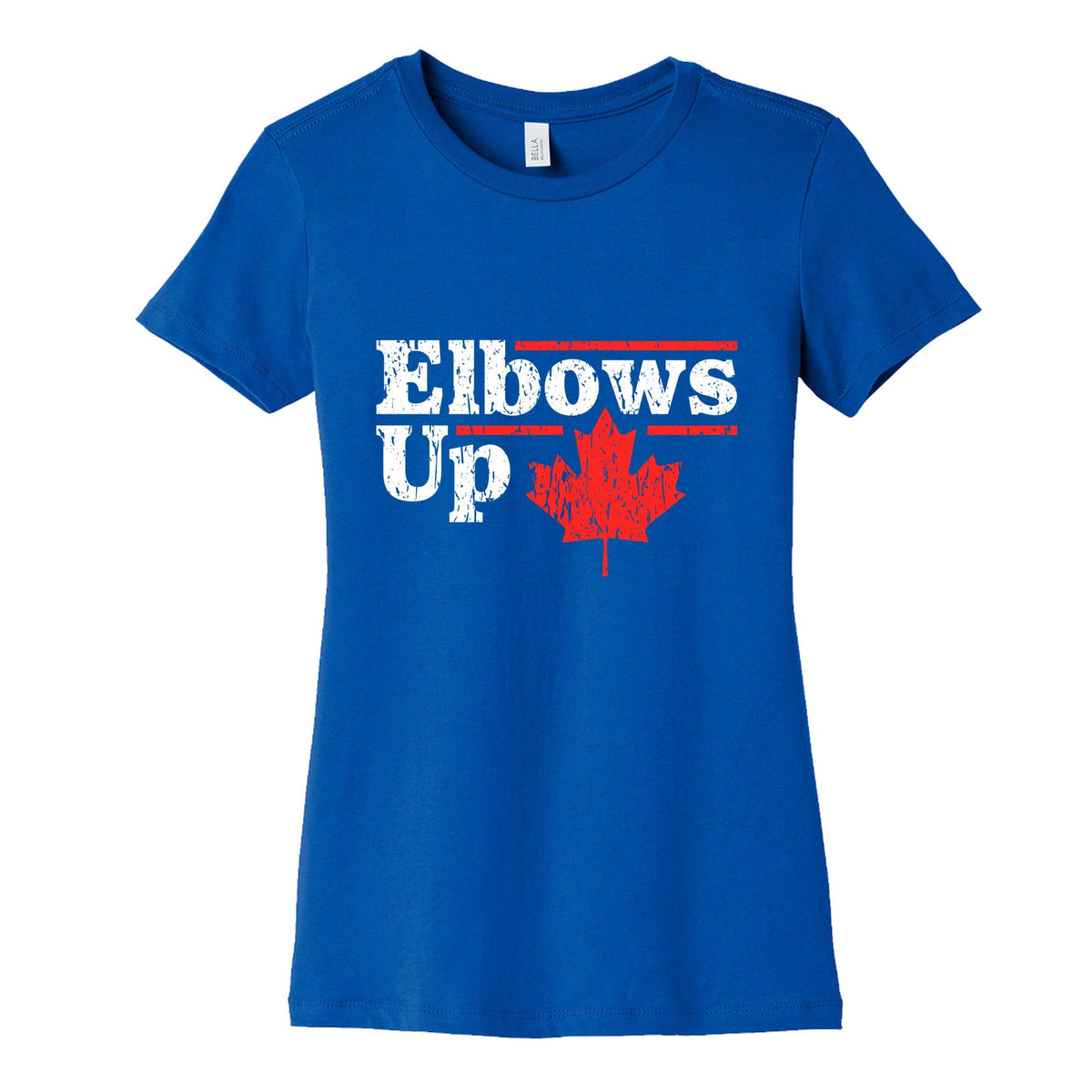 Elbows Up Canada Leaf Womens Cotton Tee Unisex