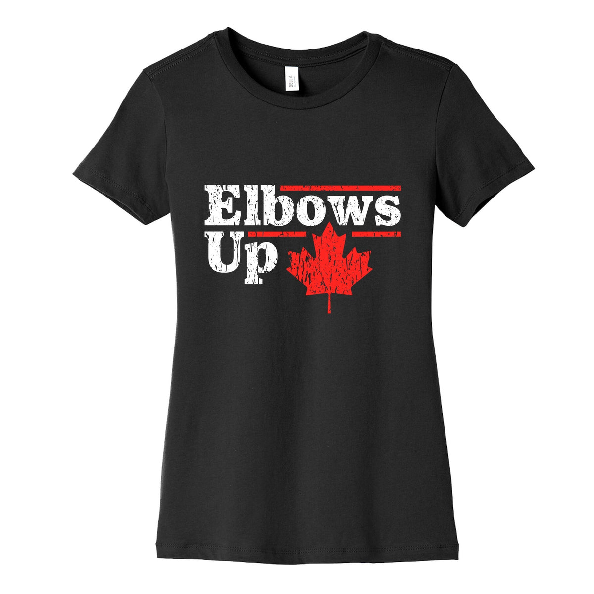 Elbows Up Canada Leaf Womens Cotton Tee Unisex