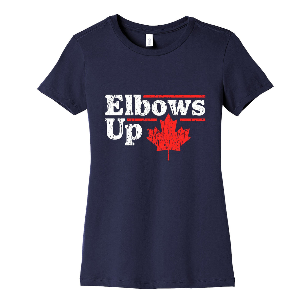 Elbows Up Canada Leaf Womens Cotton Tee Unisex