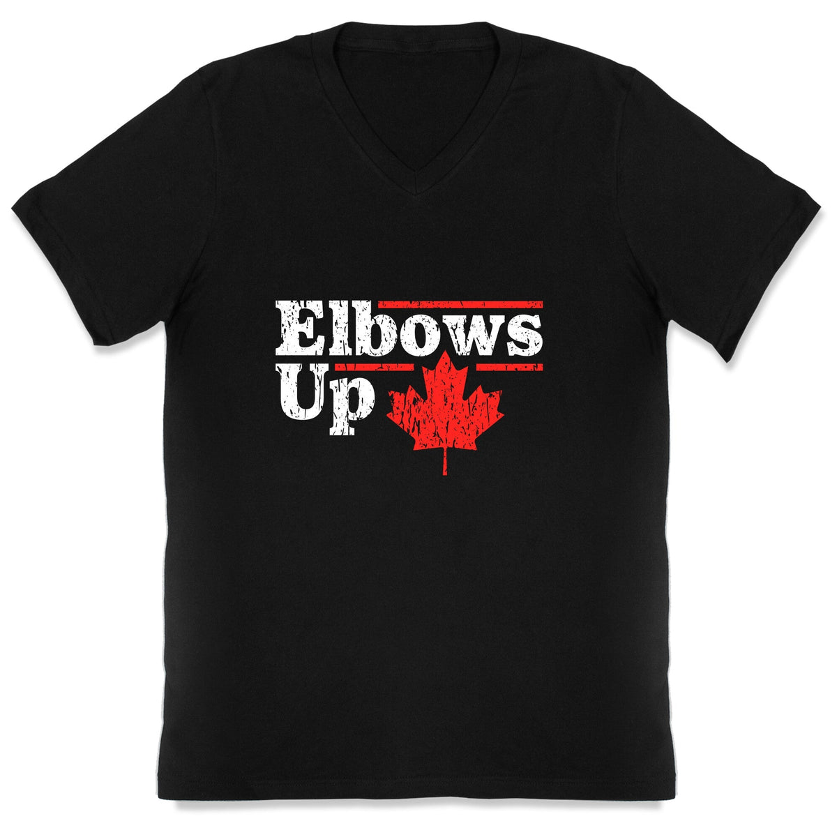 Elbows Up Canada Leaf V-Neck Unisex