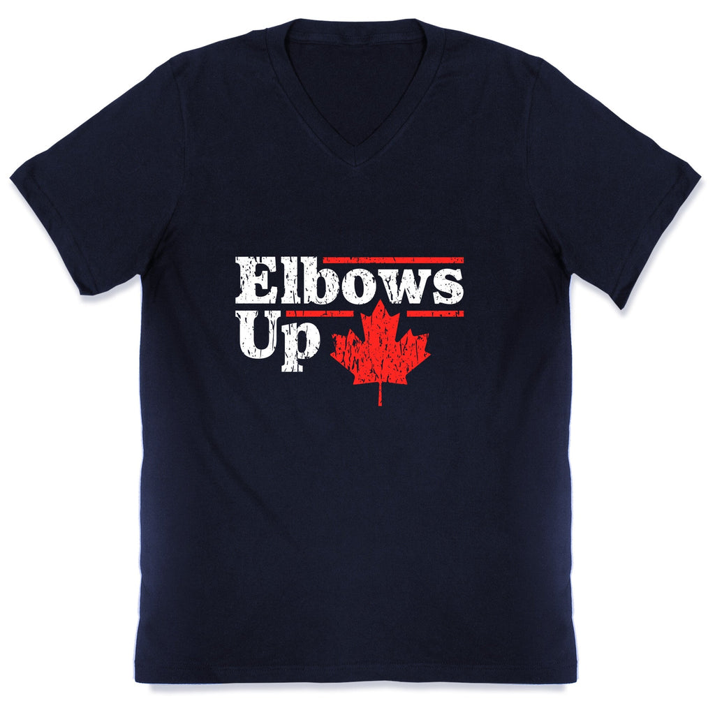 Elbows Up Canada Leaf V-Neck Unisex