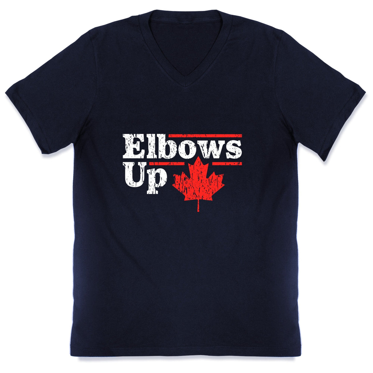 Elbows Up Canada Leaf V-Neck Unisex