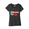 Elbows Up Canada Leaf Womens Triblend Tee Unisex
