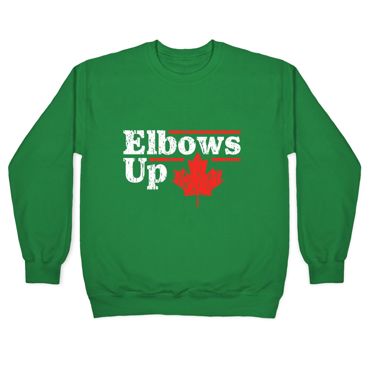 Elbows Up Canada Leaf Crewneck Unisex