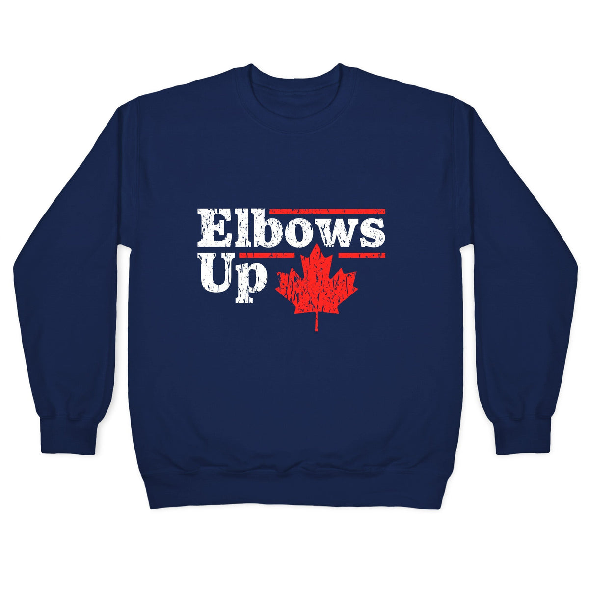 Elbows Up Canada Leaf Crewneck Unisex