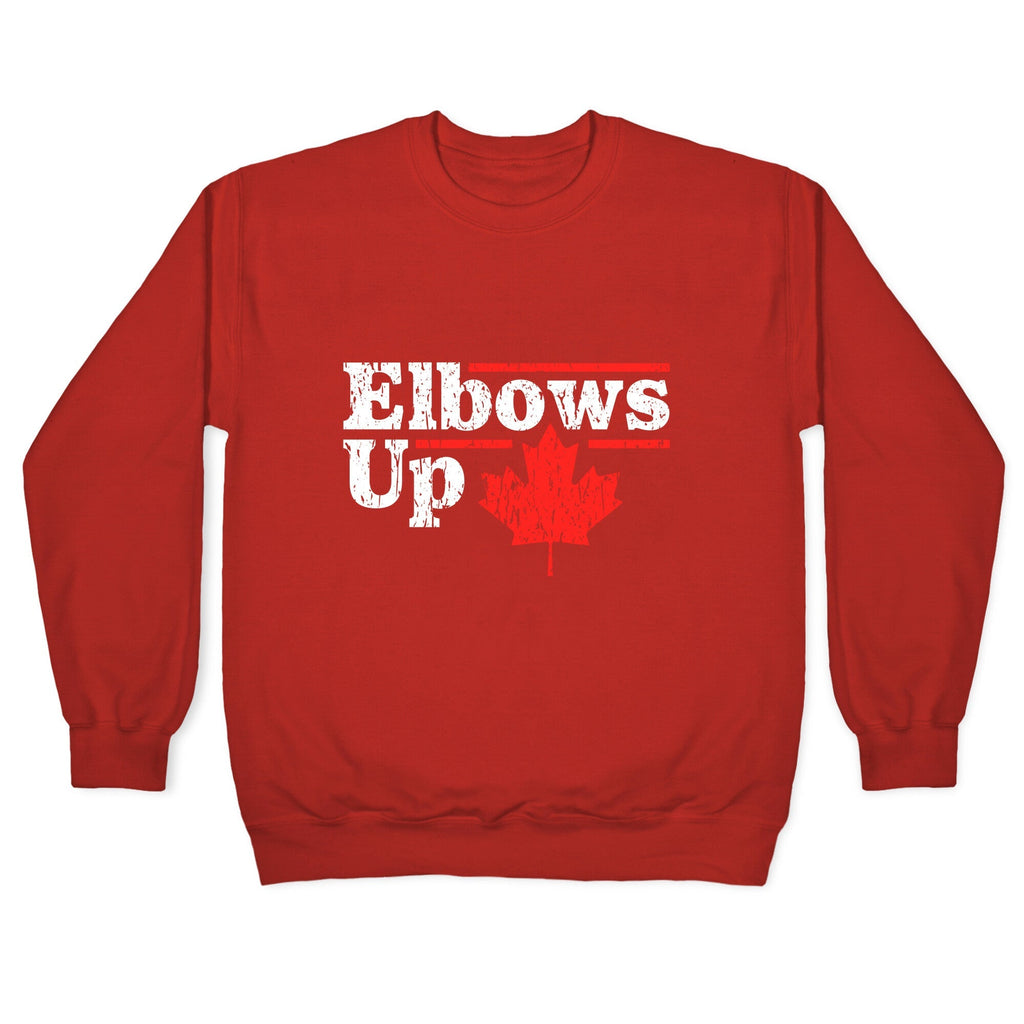 Elbows Up Canada Leaf Crewneck Unisex