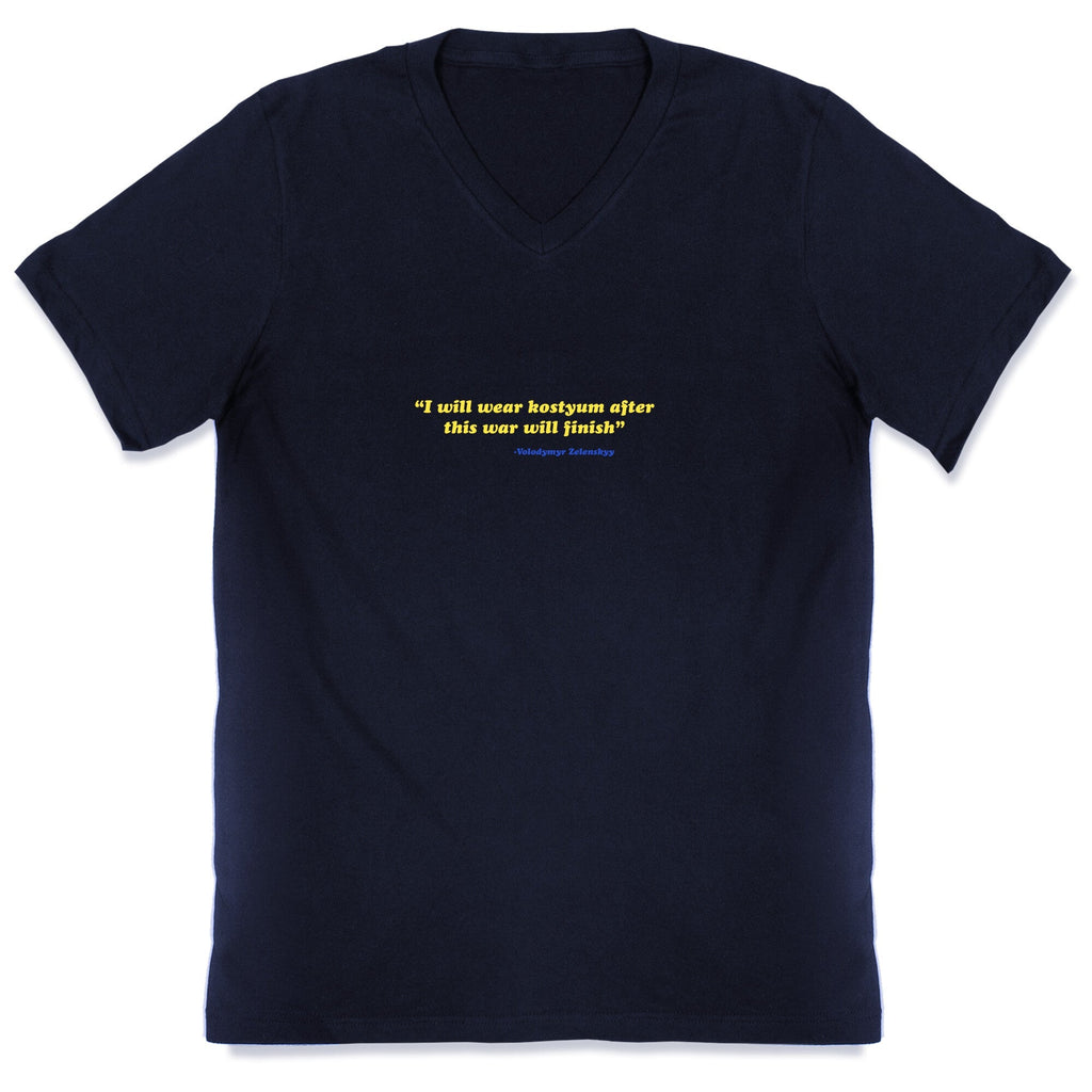 Zelensky Costume Quote V-Neck Unisex