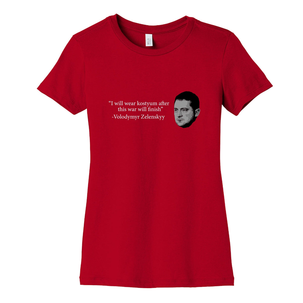 Zelensky Trump Costume Quote Womens Cotton Tee Unisex
