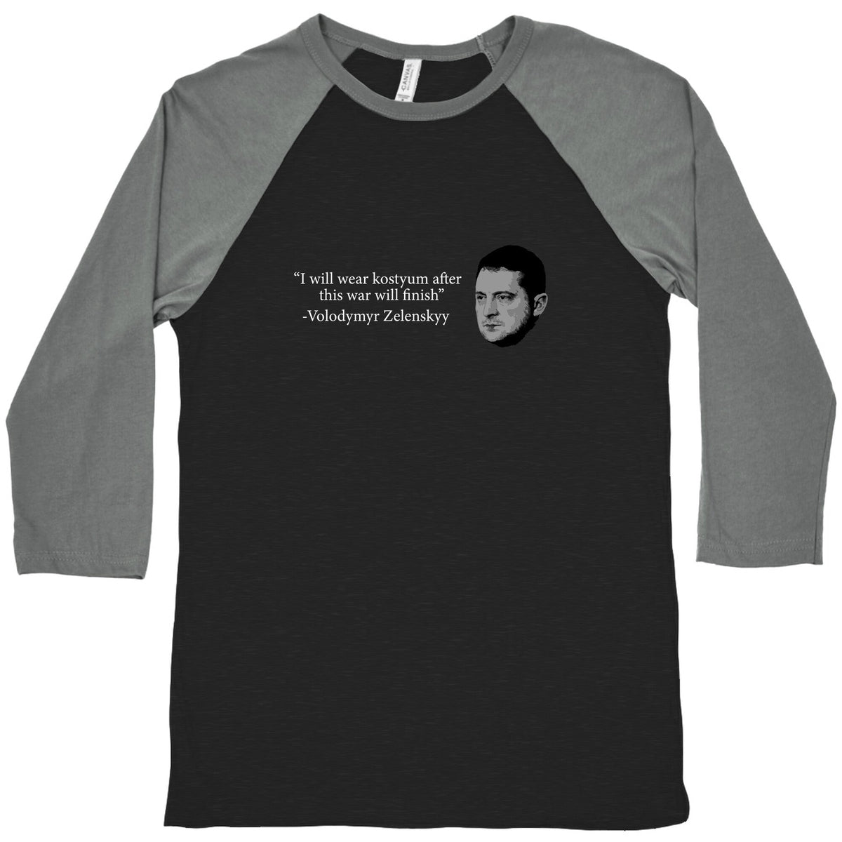 Zelensky Trump Costume Quote Baseball Tee Unisex