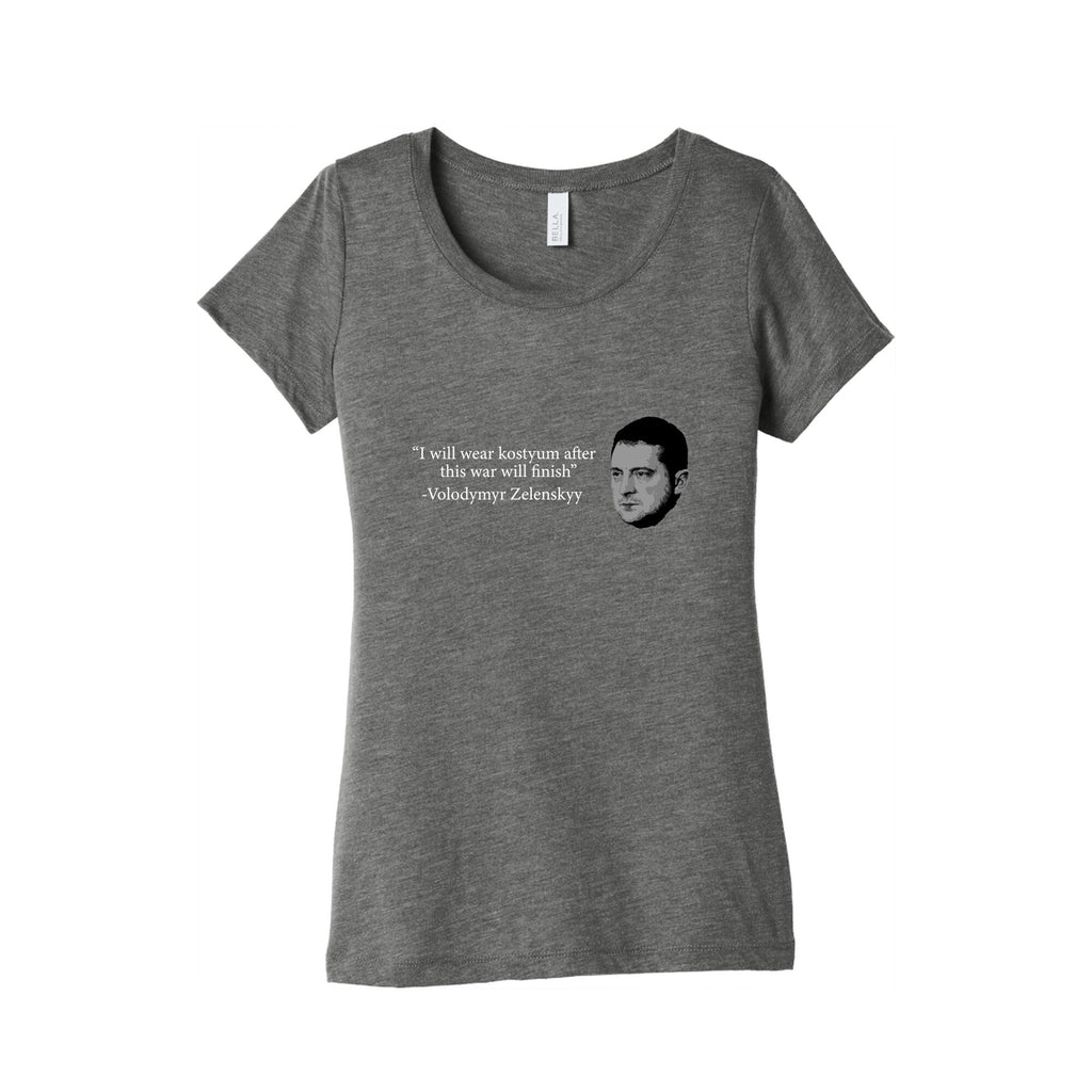 Zelensky Trump Costume Quote Womens Triblend Tee Unisex