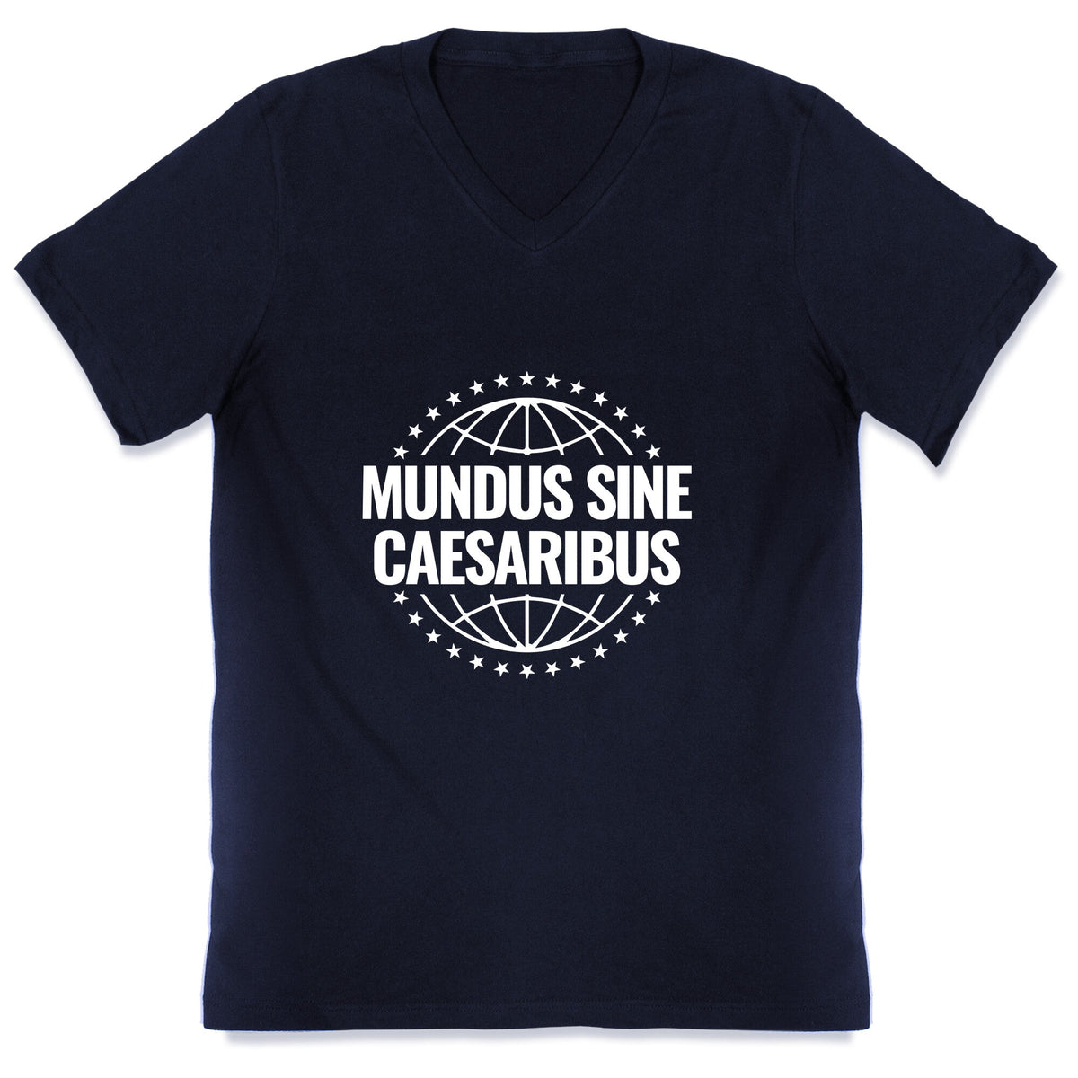Mundus Sine Caesaribus Quote V-Neck Unisex