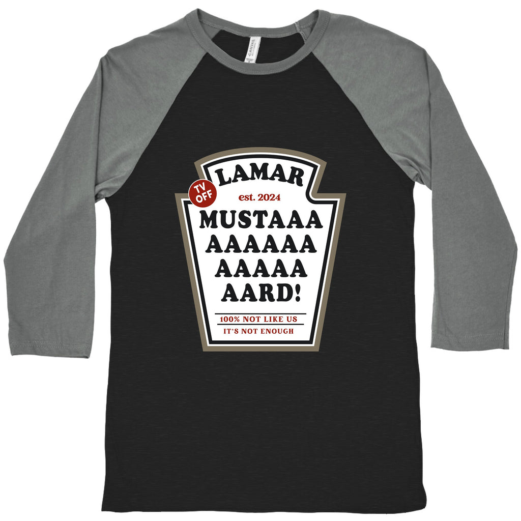 Kendrick Mustard TV Off Baseball Tee Unisex