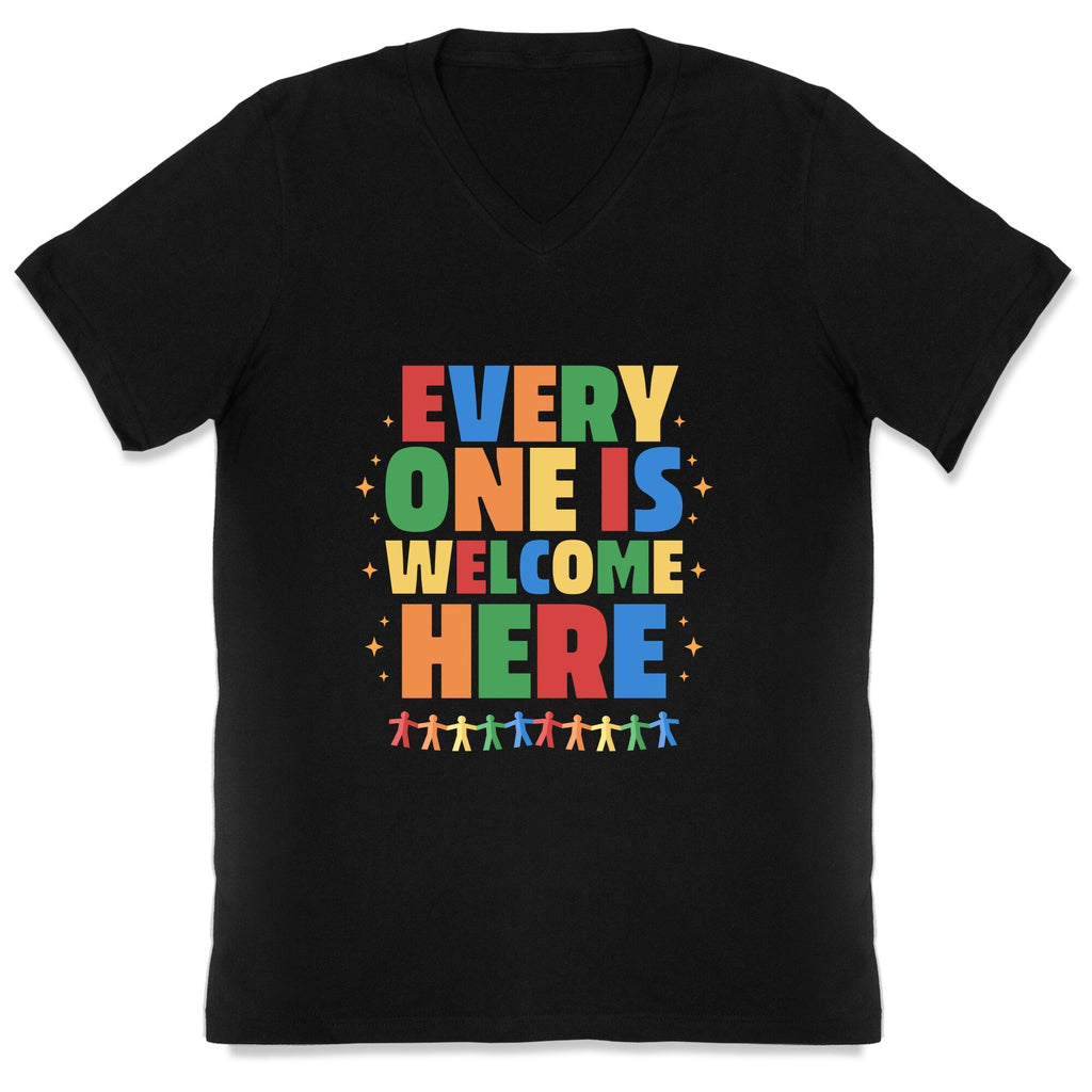 Everyone Is Welcome Here V-Neck Unisex