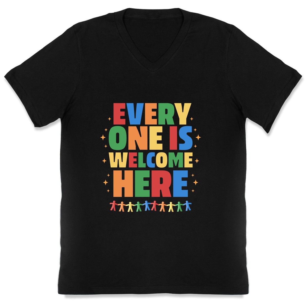 Everyone Is Welcome Here V-Neck Unisex
