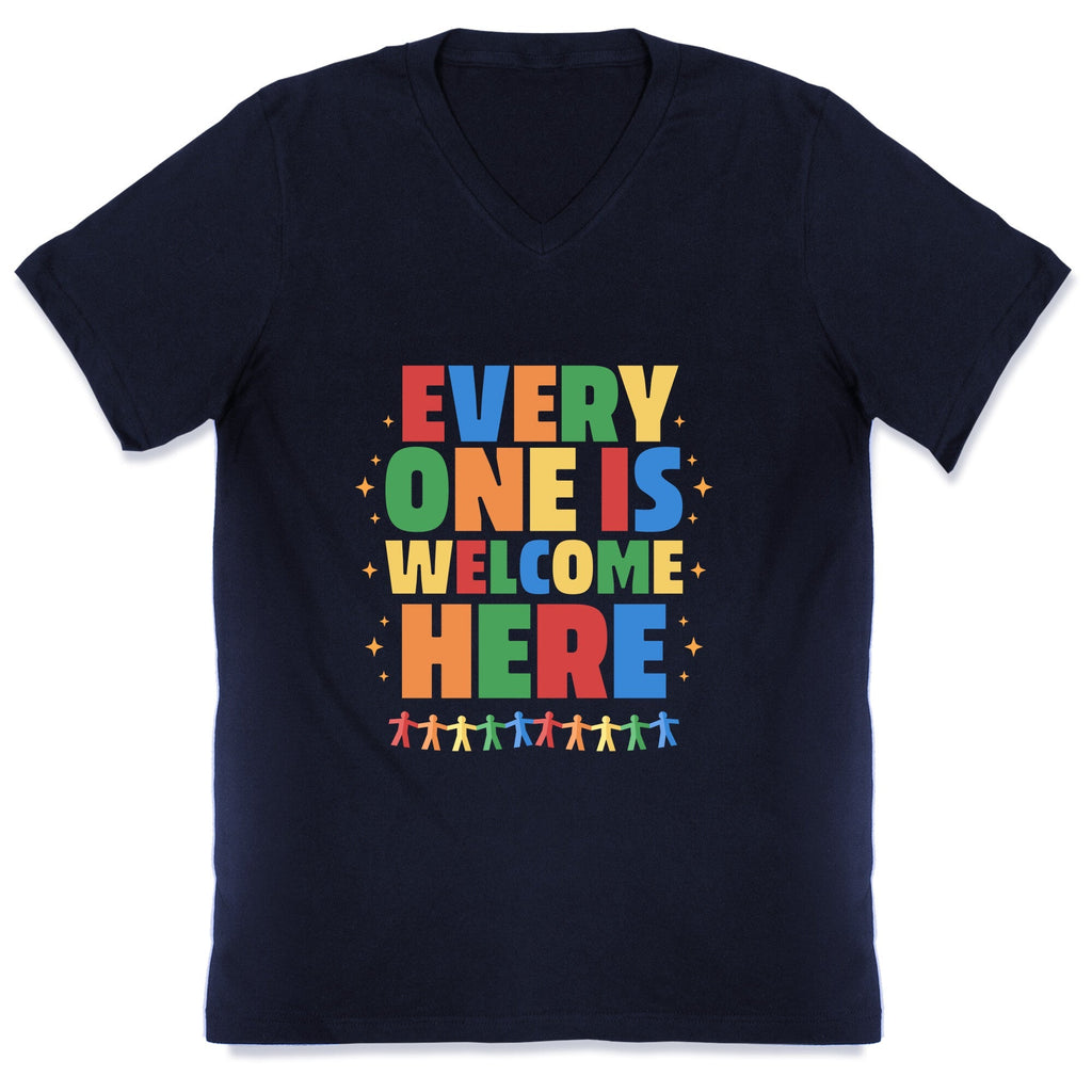 Everyone Is Welcome Here V-Neck Unisex