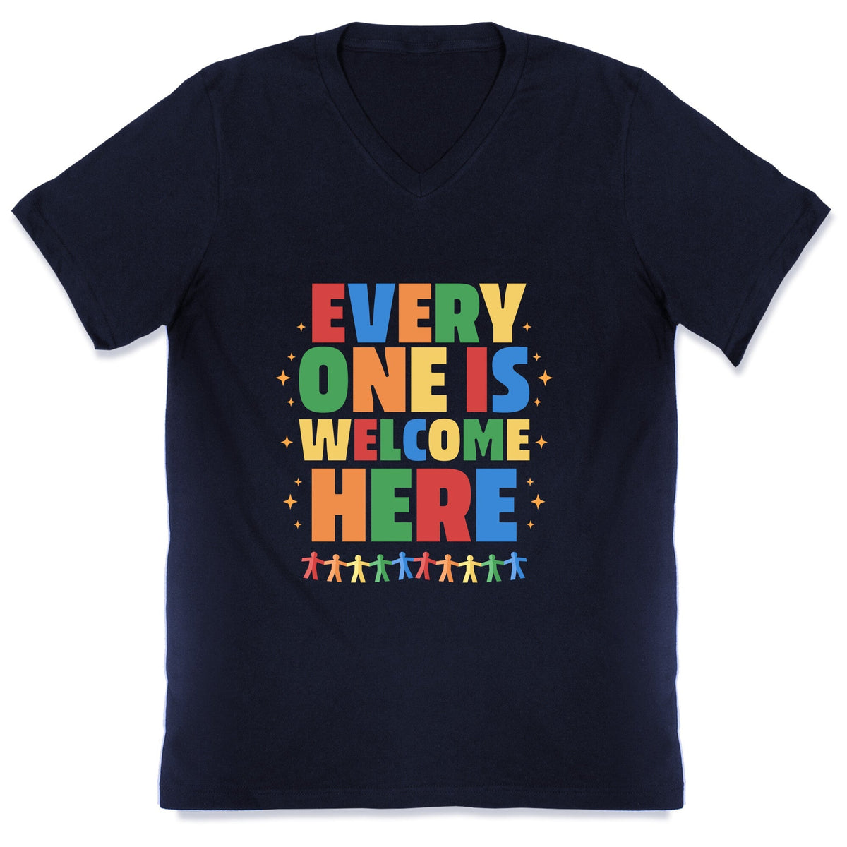 Everyone Is Welcome Here V-Neck Unisex
