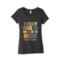 Everyone Is Welcome Here Womens Triblend Tee Unisex