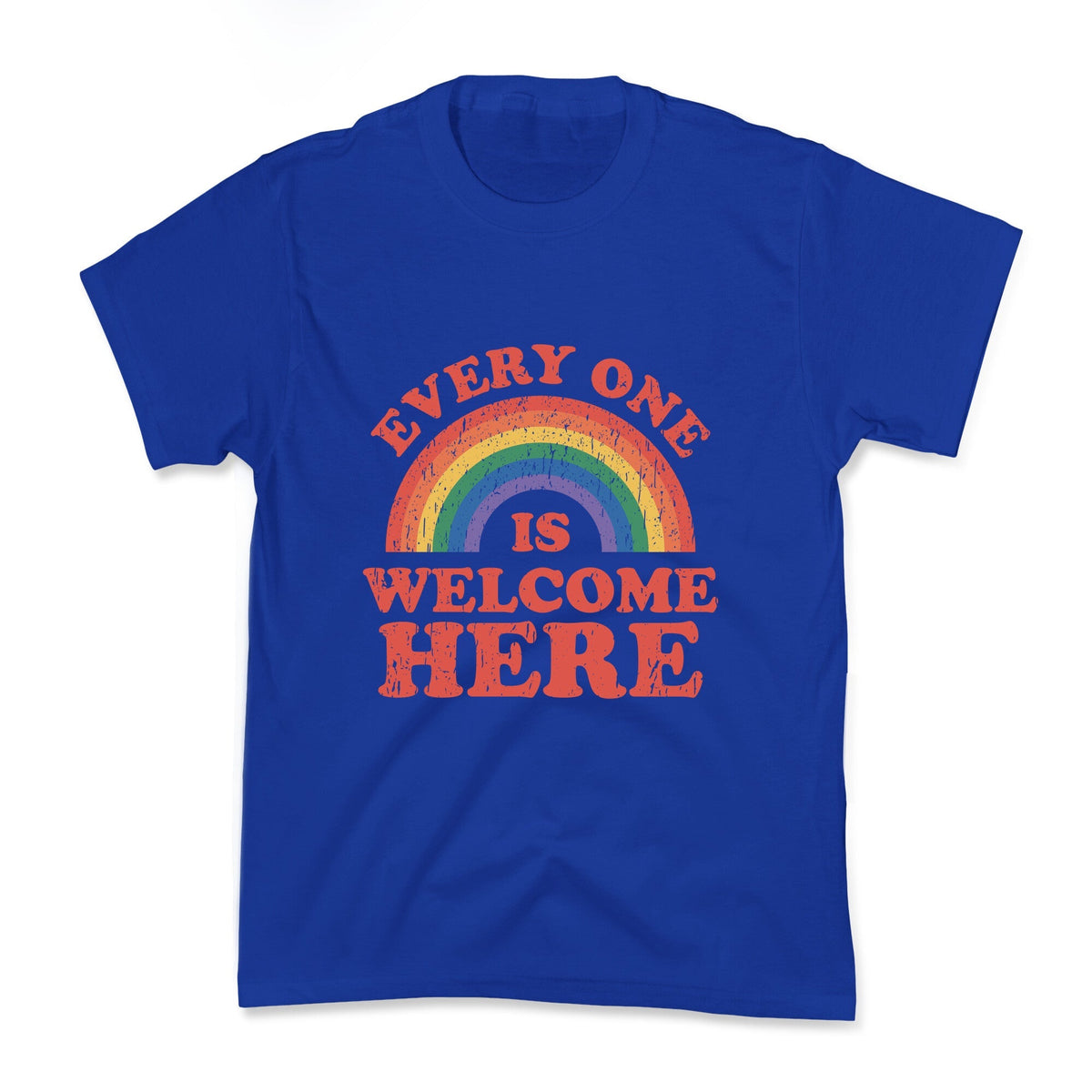Everyone Is Welcome Here Rainbow Kids Tee Unisex