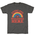 Everyone Is Welcome Here Rainbow Unisex Triblend Tee Unisex