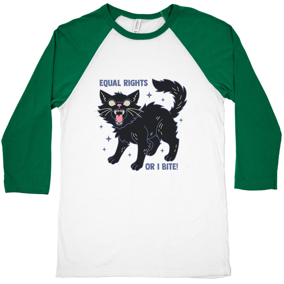 Equal Rights or I Bite Baseball Tee Unisex