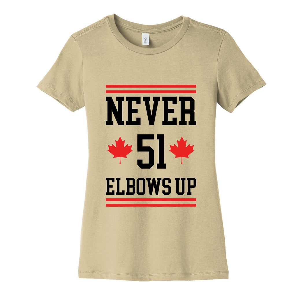 Elbows Up Never 51 Womens Cotton Tee Unisex