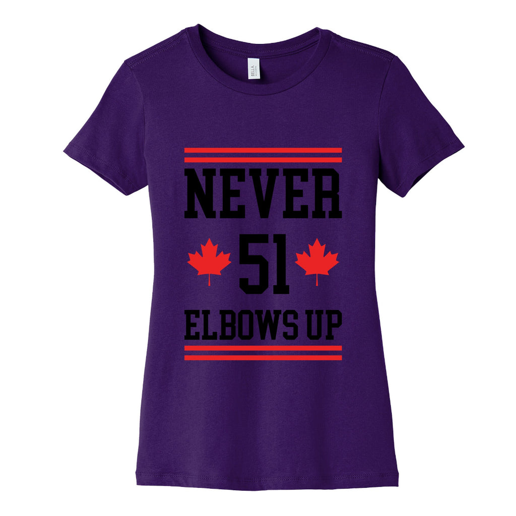 Elbows Up Never 51 Womens Cotton Tee Unisex