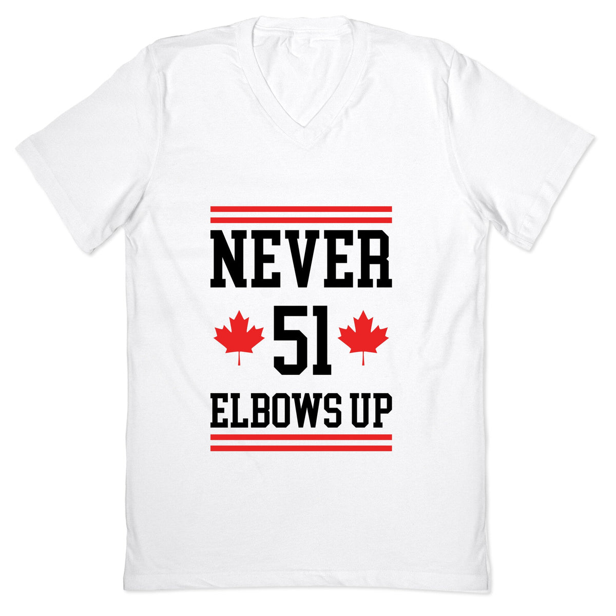 Elbows Up Never 51 V-Neck Unisex