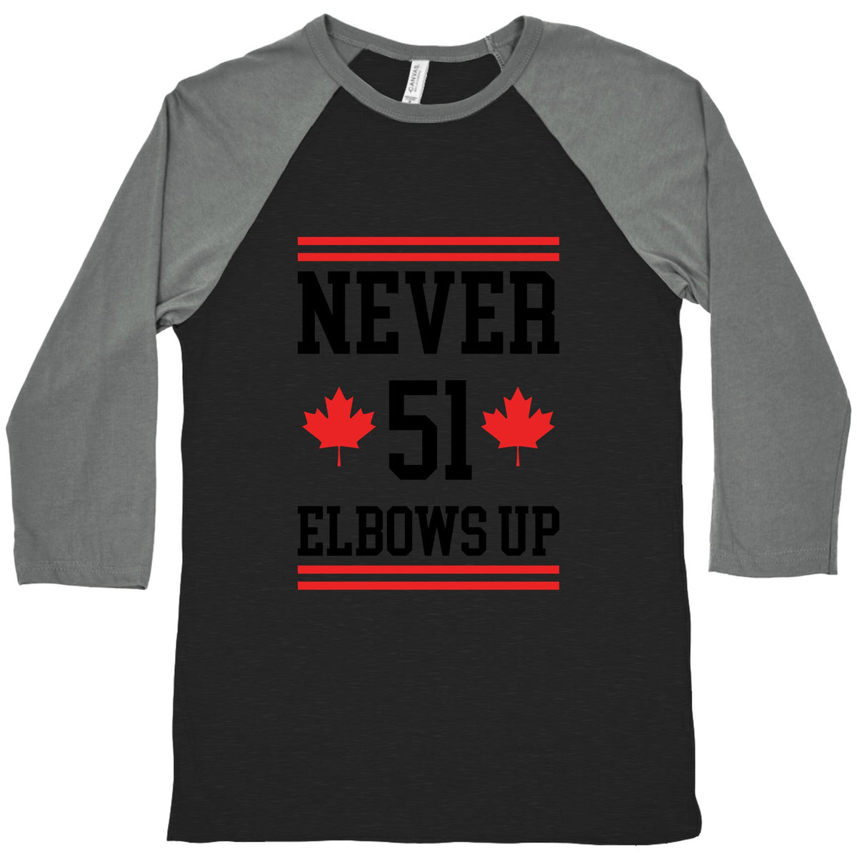 Elbows Up Never 51 Baseball Tee Unisex
