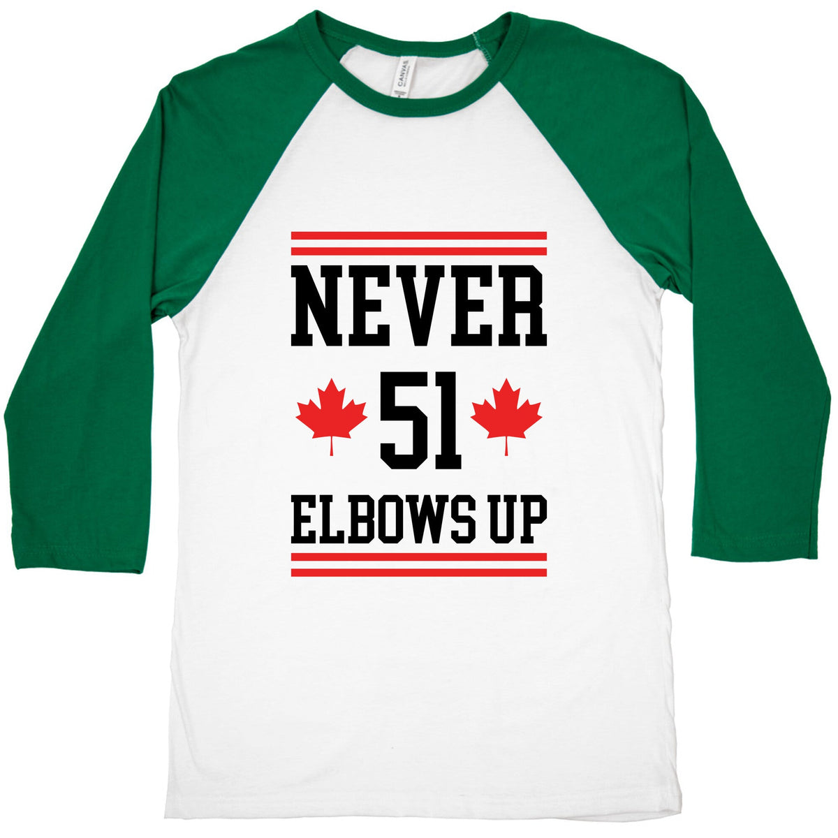 Elbows Up Never 51 Baseball Tee Unisex