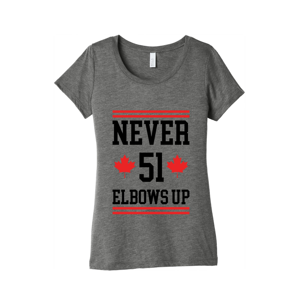 Elbows Up Never 51 Womens Triblend Tee Unisex