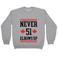 Elbows Up Never 51 Crewneck Unisex