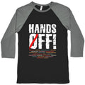 Hands Off Political Protest Baseball Tee Unisex