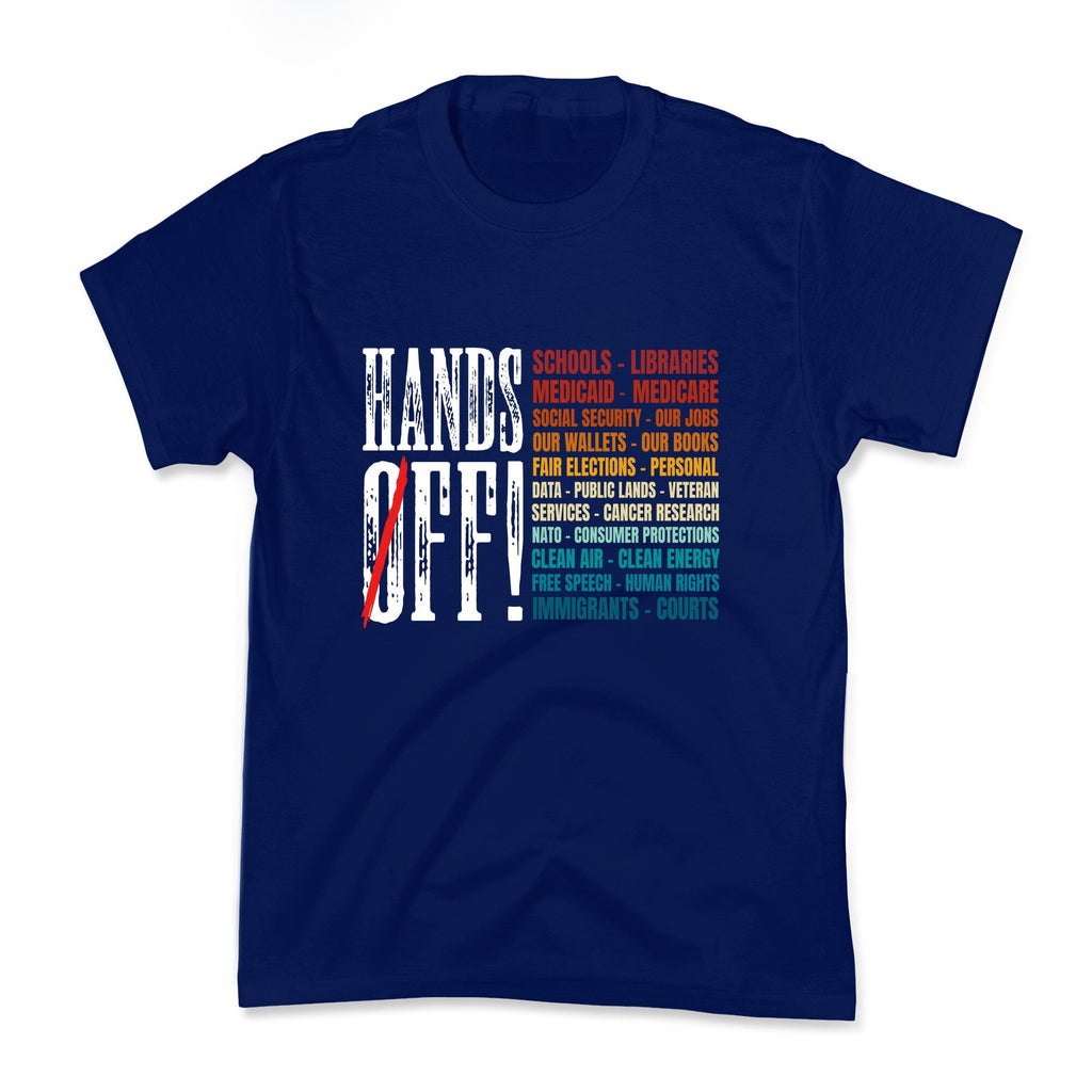 Hands Off Trump Protest Kids Tee Unisex