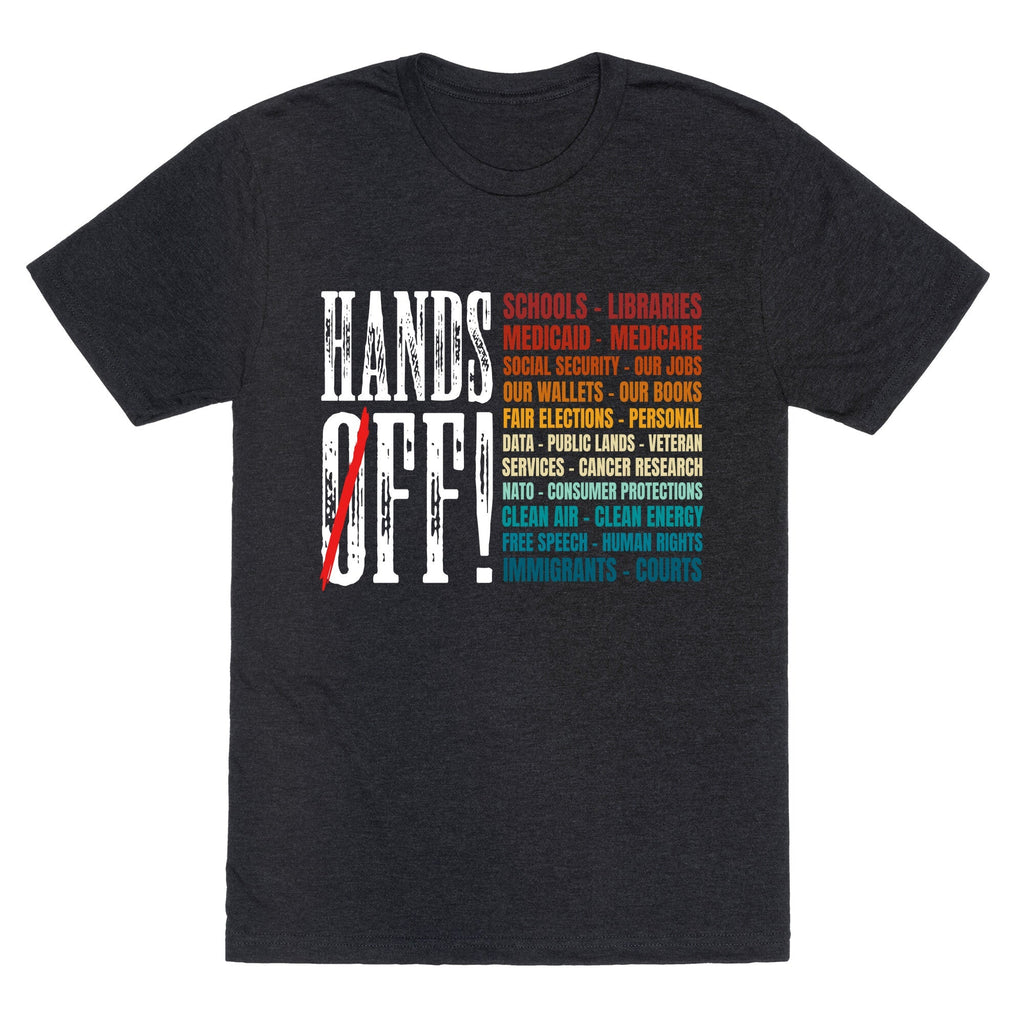 Hands Off Trump Protest Unisex Triblend Tee Unisex