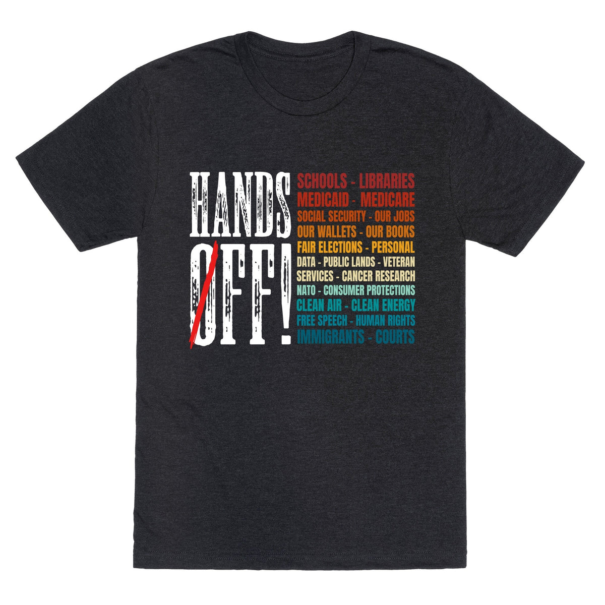 Hands Off Trump Protest Unisex Triblend Tee Unisex